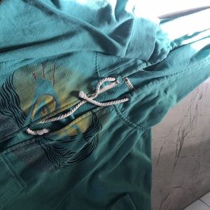 Vintage zip up Roxy sweater quarter sleeve